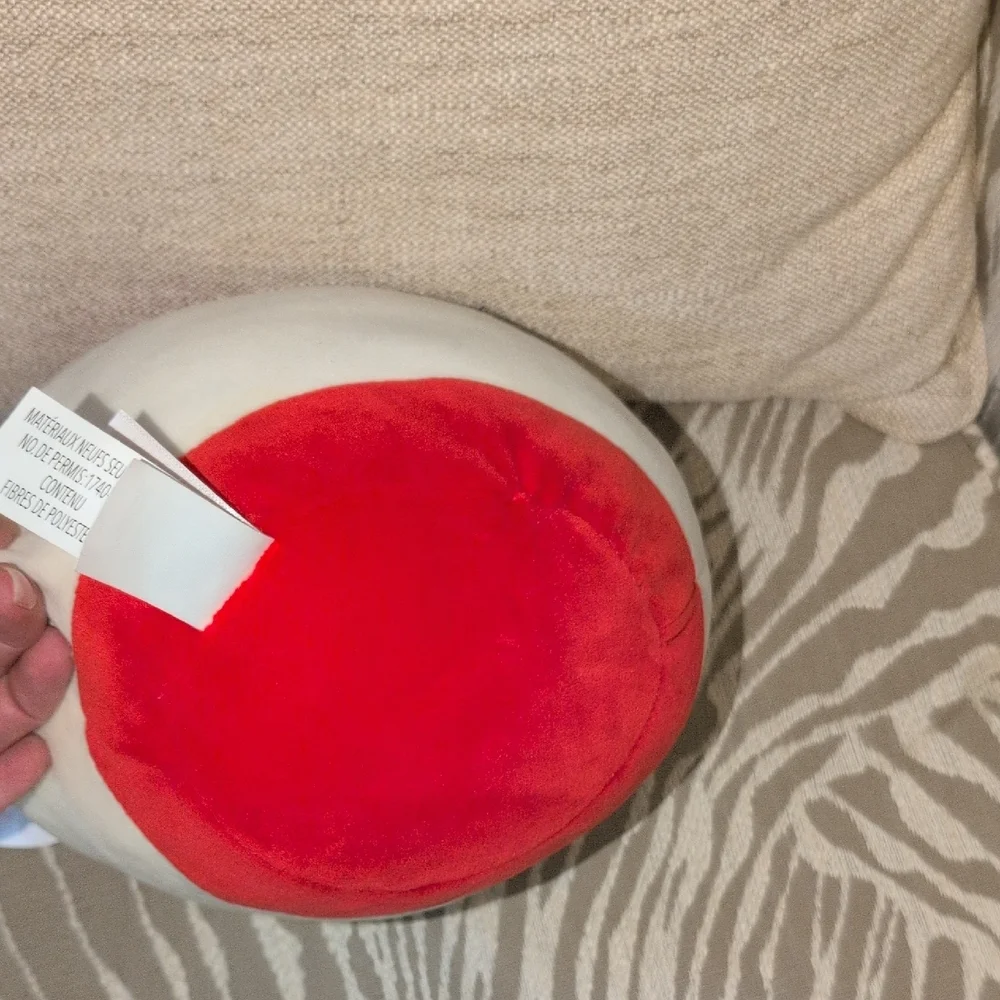 Squishmallows Red and Cream Plush - Raisy